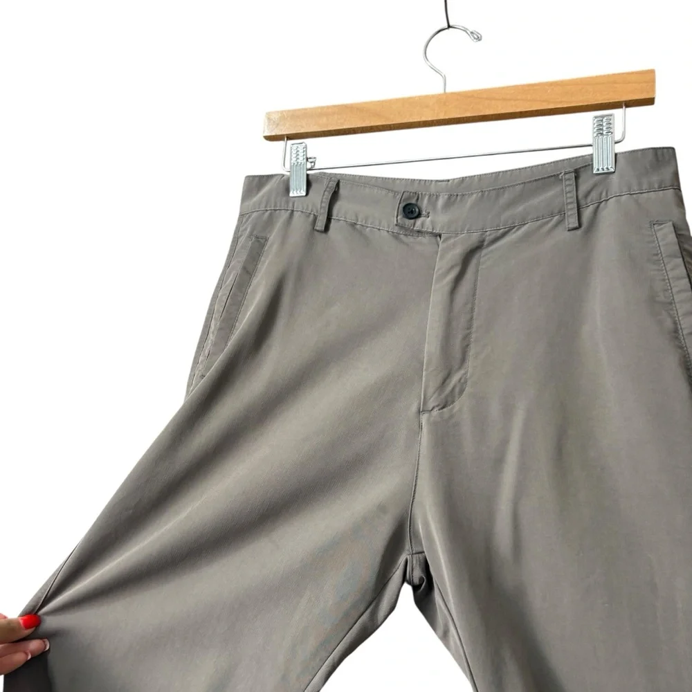 BONELESS Taupe Gray Slim Light Weight Pants‎ Ankle Zip Pants Size Medium